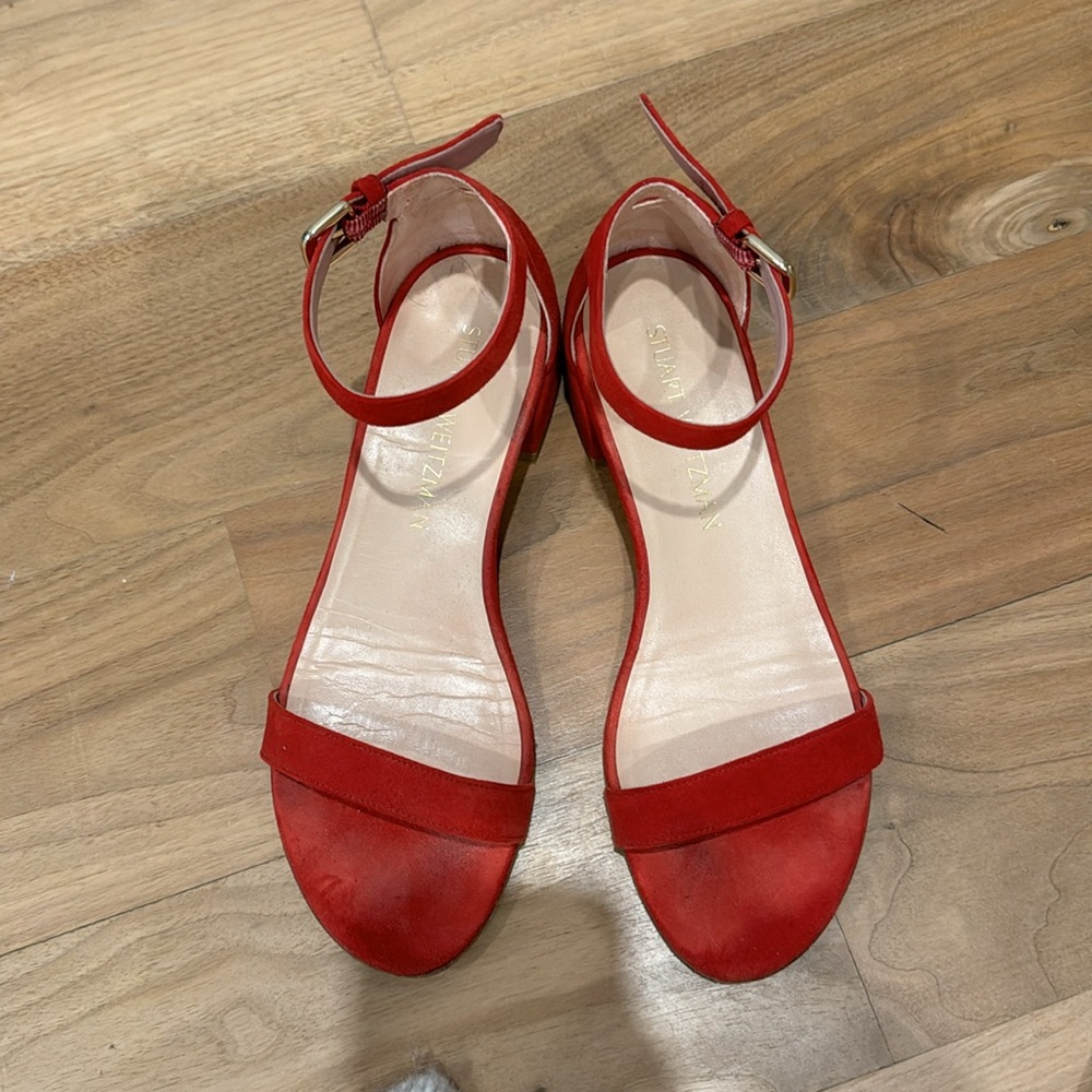 Stuart Weizman 35mm Block Heel Sandals Size 6 - image 5